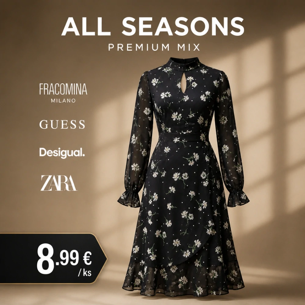 DÁMSKÉ ŠATY premium MIX (dlouhý / krátký rukáv)
