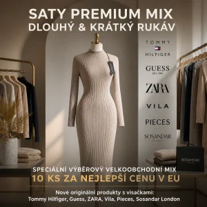 DÁMSKÉ ŠATY premium MIX (dlouhý / krátký rukáv)